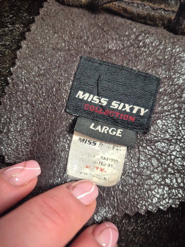 Affliction miss sixty fur kurtka futerko y2k alternative avant garde