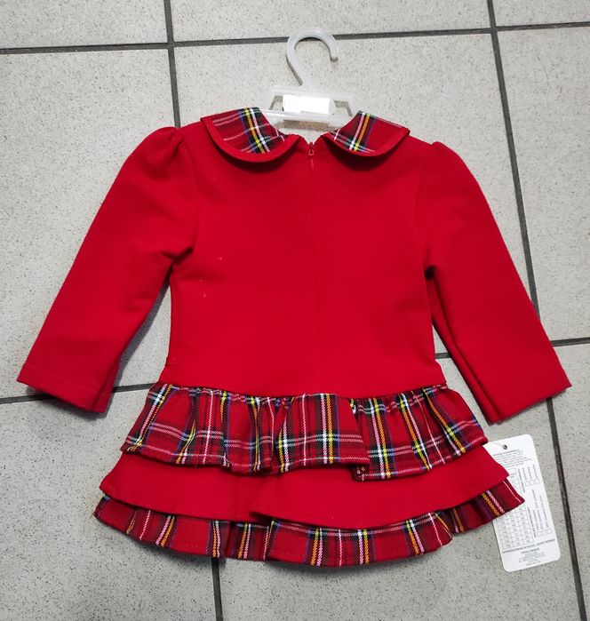 Sukienka z kołnierzykiem 74 -80 .