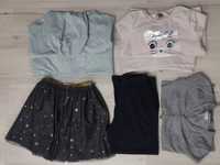Ubrania dla dziewczynki dres spódniczka sweterek roz 134-140