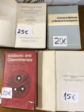 Livros em ingles de medicina, cromagrafia e outros