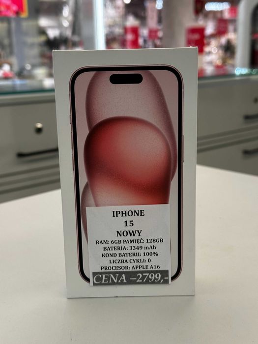 iPhone 15 128GB NOWY Topcase Vivo *Raty 0%