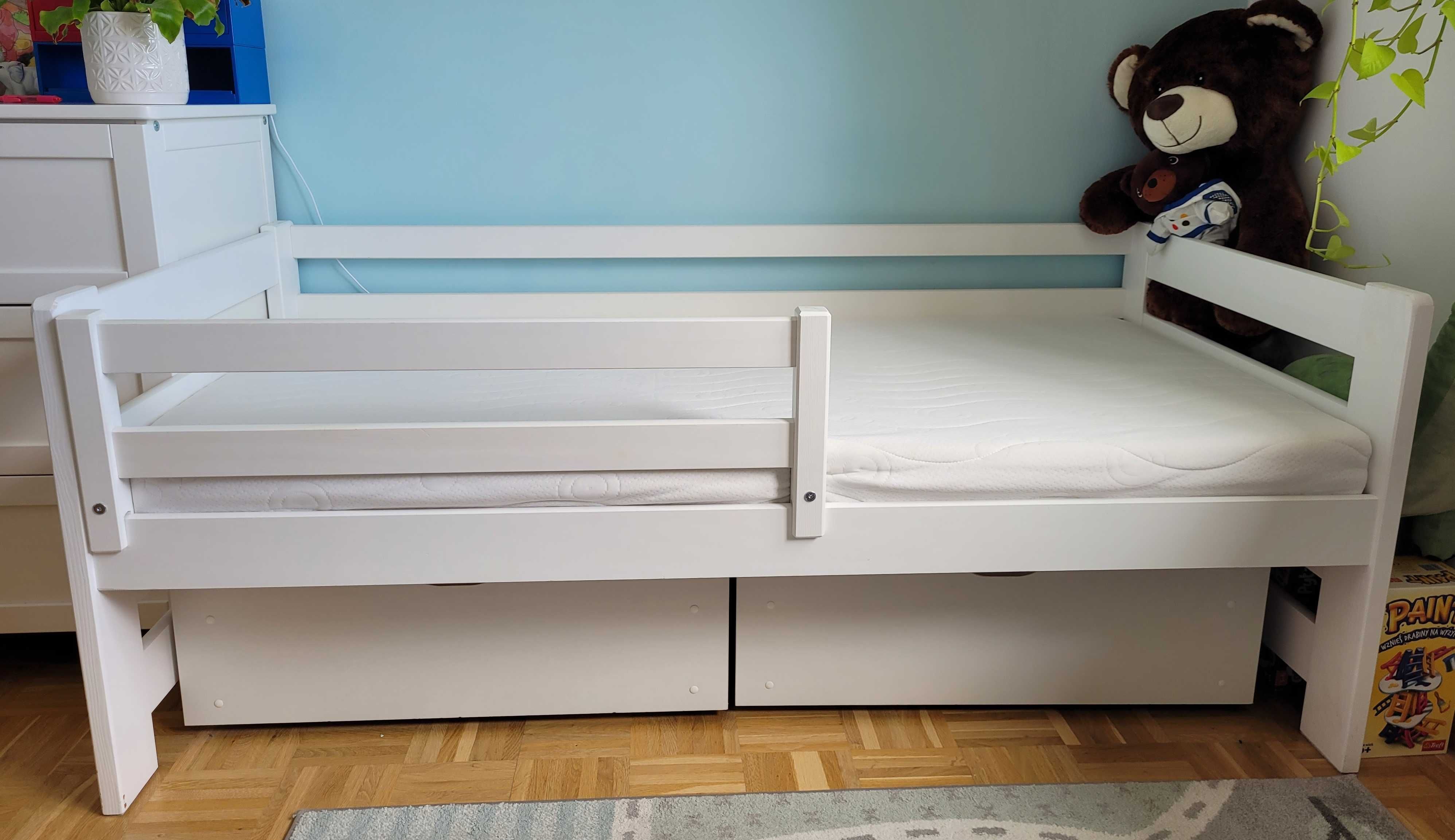 Łóżko dziecięce ERGO Lano Meble 80x160 z materacem i szufladami