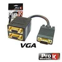 Cabo Profissional VGA M/F/F Dourado PROK