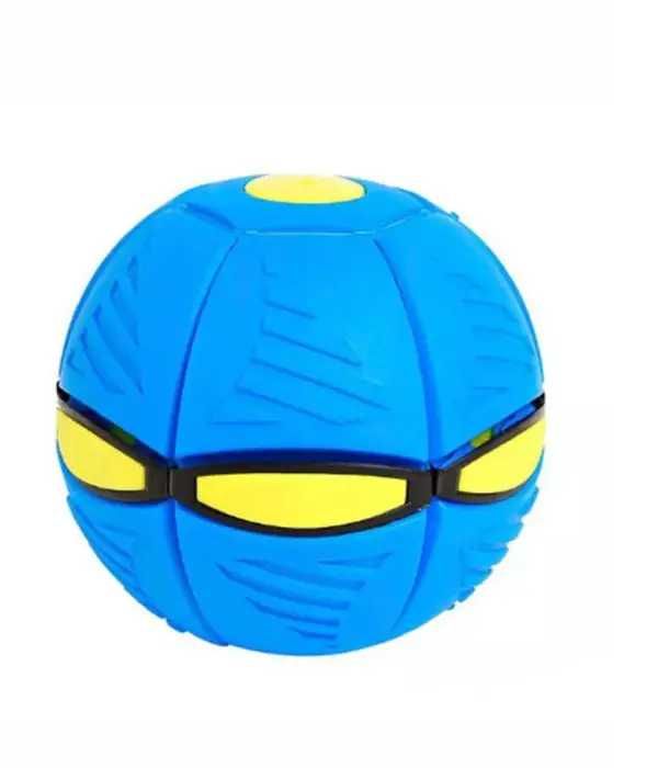 Мяч трансформер с подсветкой Летающая тарелка Flat Ball Disc фрисби