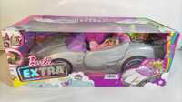 BARBIE EXTRA KABRIOLET gwiazd dla lalek + piesek + akcesoria HDJ47