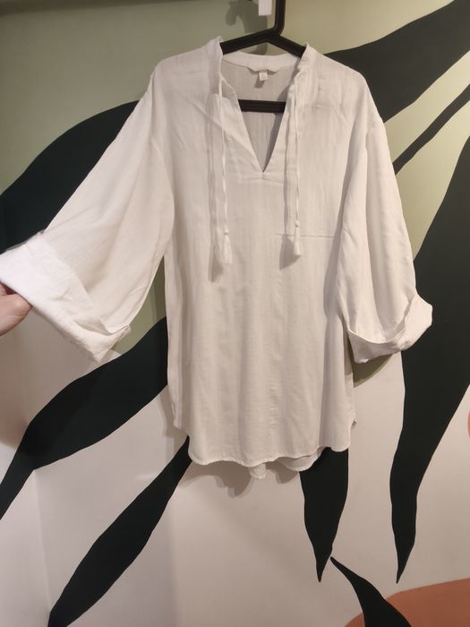 H&M bluzka tunika wiskoza akryl 34 Stan idealny