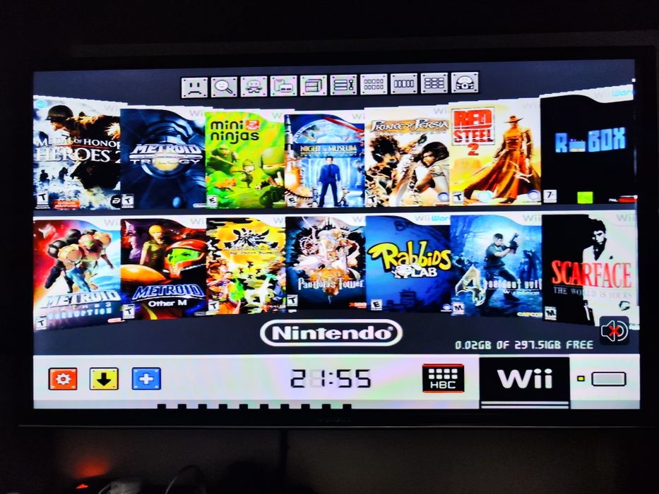 Konsola Nintendo Wii Homebrew Softmod Nes Snes GBA NeoGeo Duży zestaw
