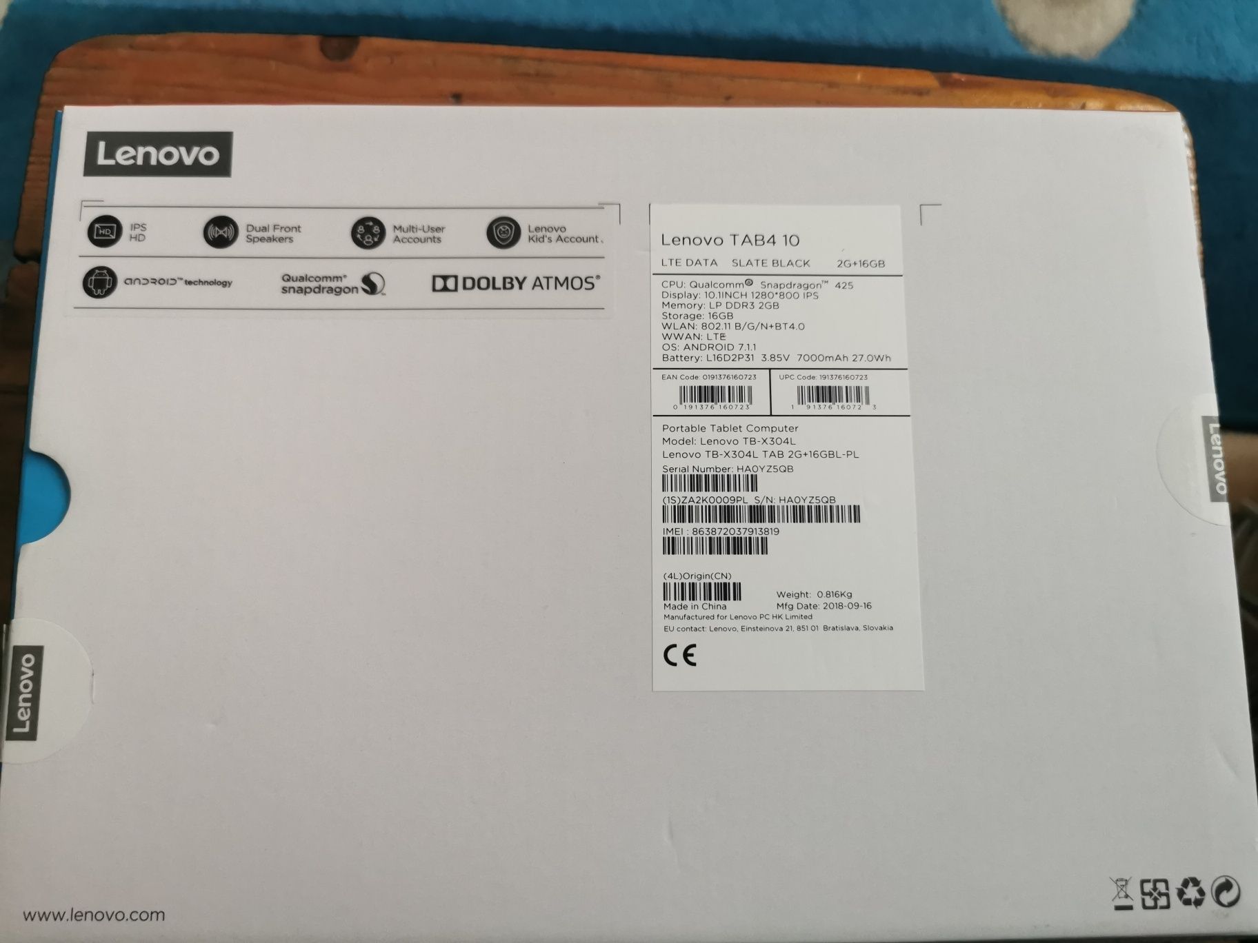 Lenovo TAB4 10 TB-X304L