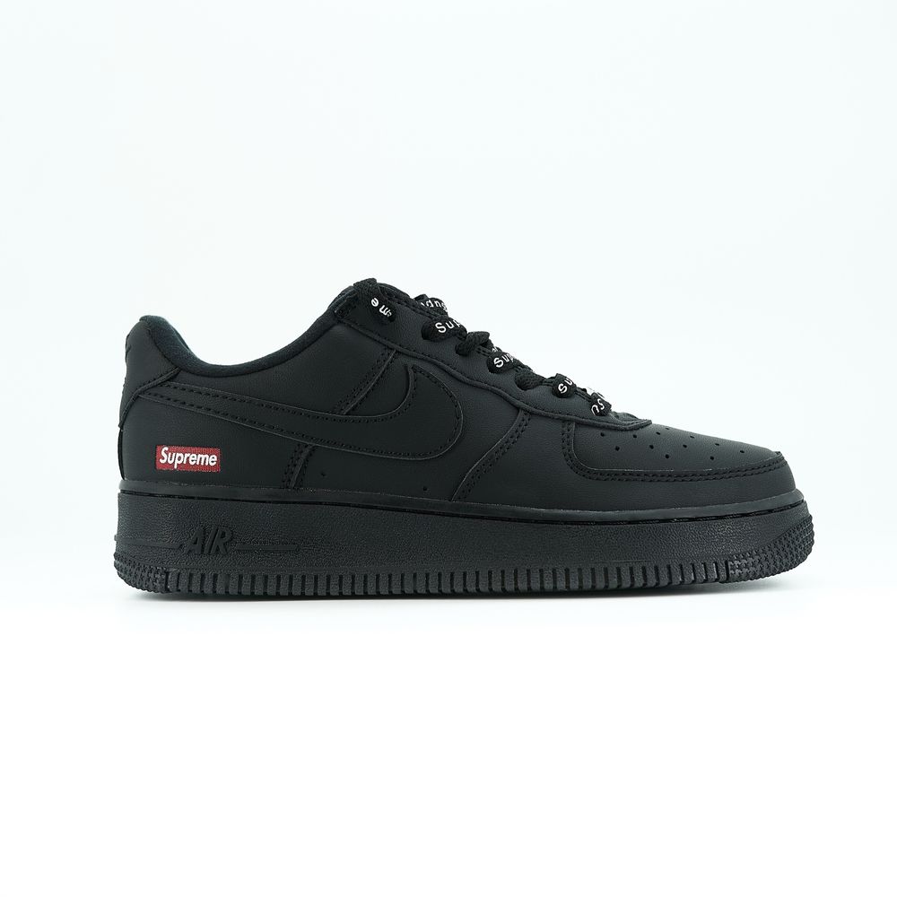 РОЗПРОДАЖ на Кросівки Nike Air Force 1 x Supreme Black + подарунок
