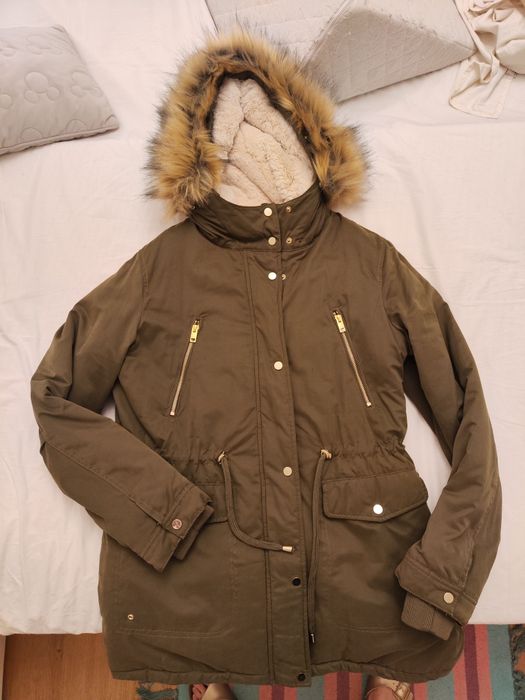 Parka verde extremamente quente