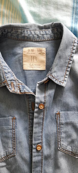 2 blusas de ganga 8-9anos