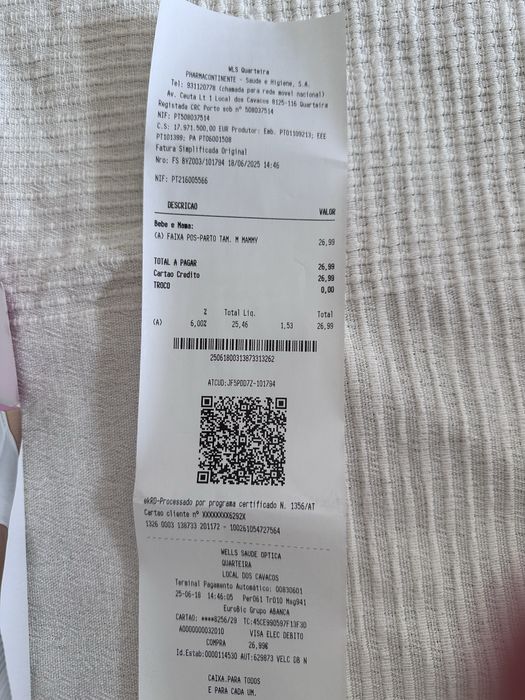 Cinta/faixa pós parto chicco