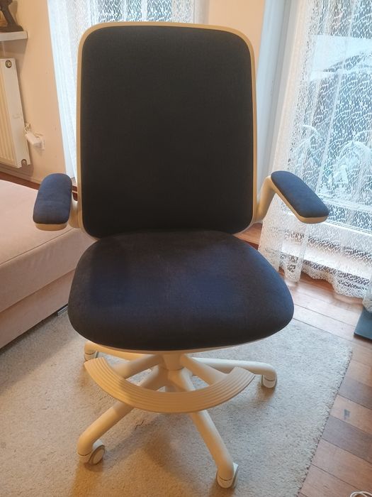 Krzesło dziecięce ergonomiczne Easy White Granatowe
