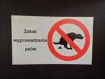 Tabliczka "Zakaz wyprowadzania psów"
