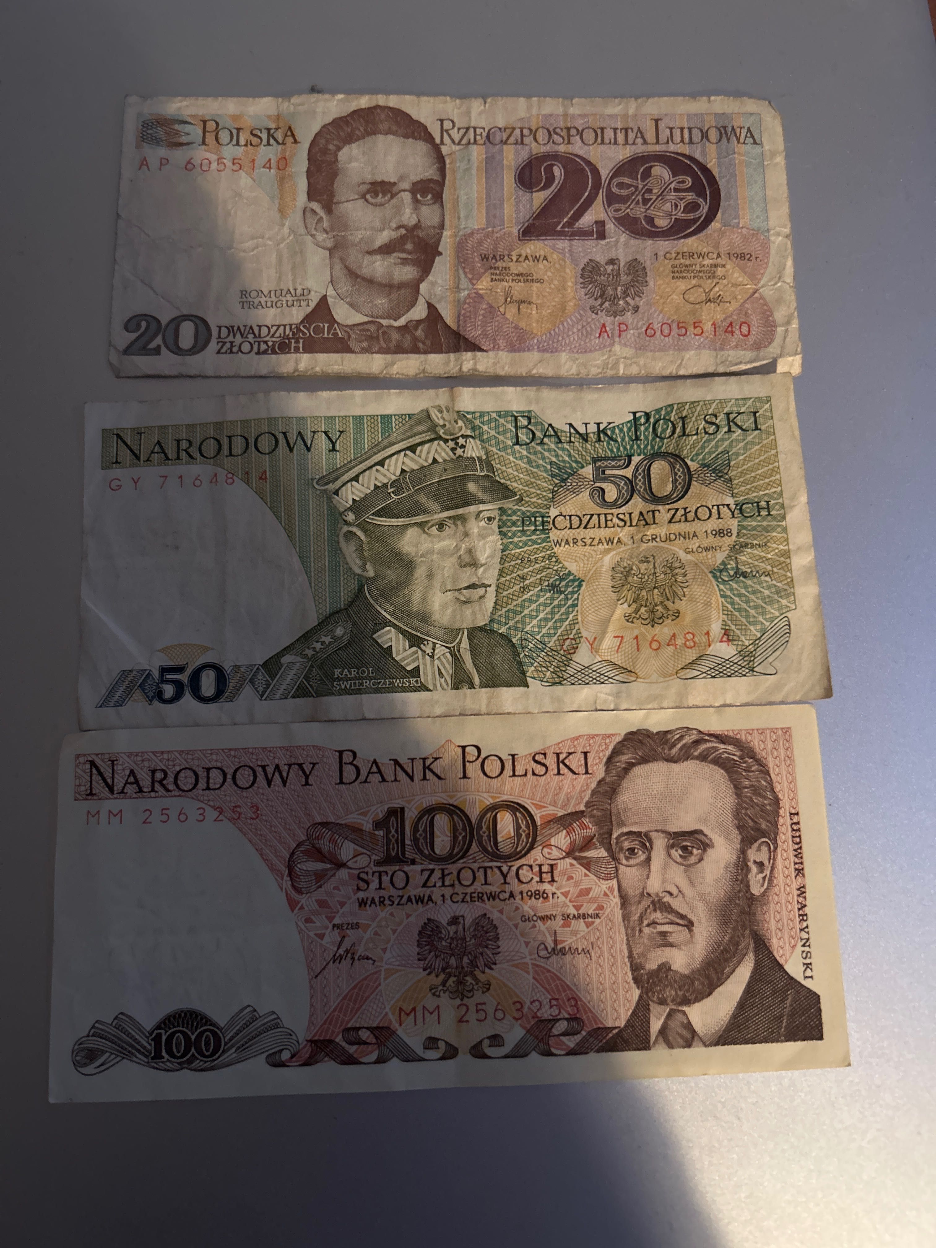 Banknoty prt 3 szt