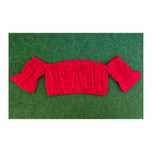 Czerwona bluzka hiszpanka crop top