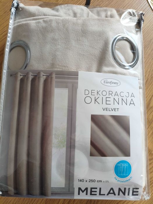 Zasłony Velvet/welurowe Eurofirany beżowe