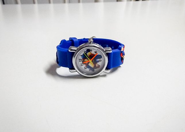 Relogio infantil superman, com pulseira ilustrada em 3D, quartzo