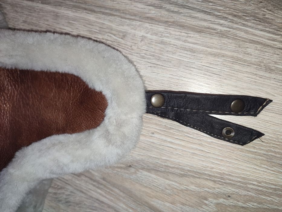 Czapka Uszatka pilotka skórzana