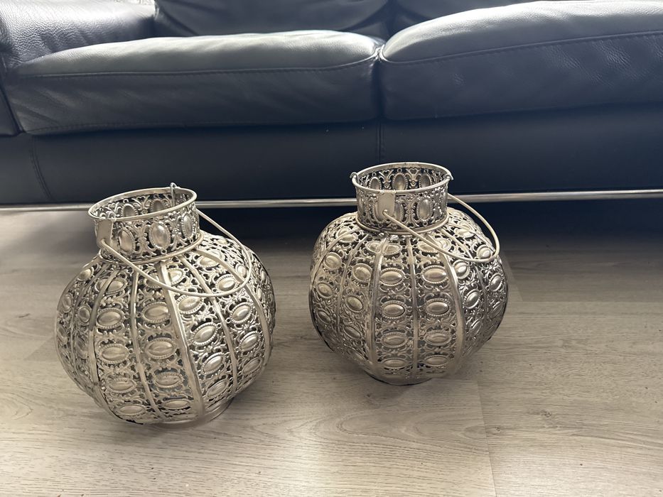 Lampion świecznik Vintage styl marokański Komplet lampionów
