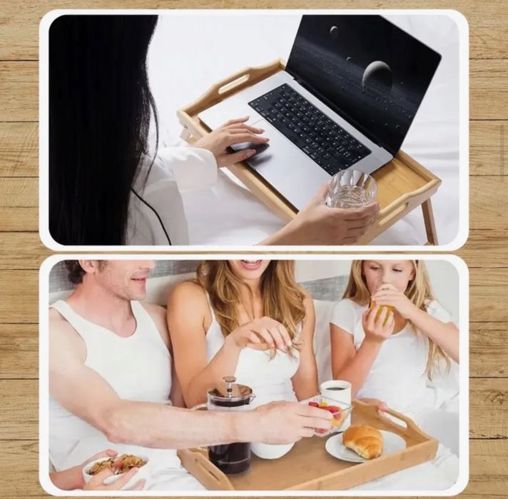 Taca, stolik śniadaniowy do łóżka, pod laptopa.