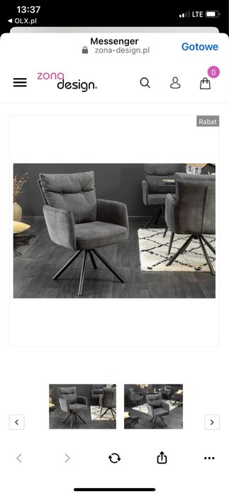 6 krzesel Astrid antracyt