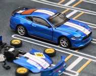 Mustang gt 2018 niebieski zabawka do tuningu auta skala 1:42