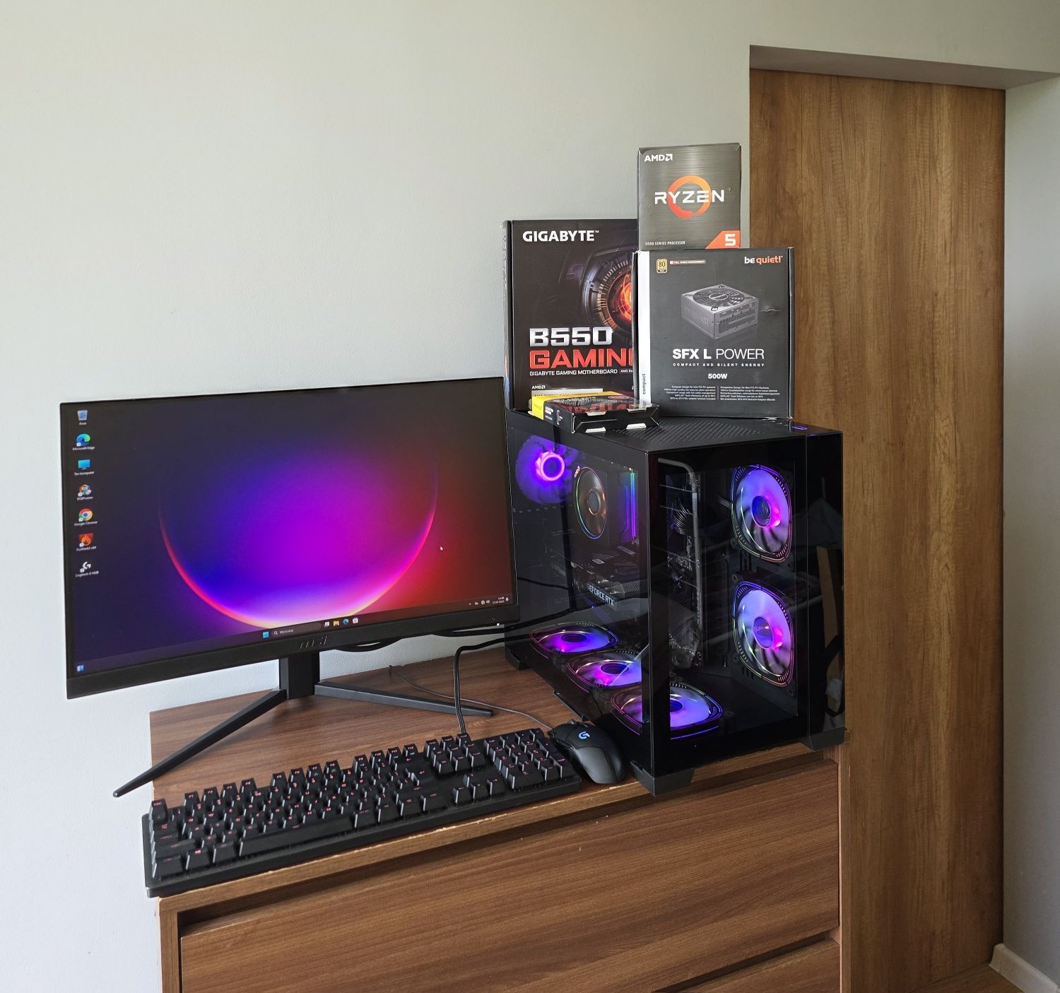 Jak NOWY zestaw do gier,RTX 3060 12gb,180hz,Ryzen 5 5600X,DDR4 32gb