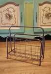 Gazetnik chrom modernistyczny lata 70 Mid Century