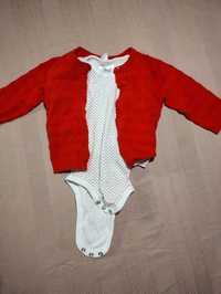 Conjunto body e casaco algodão 6meses