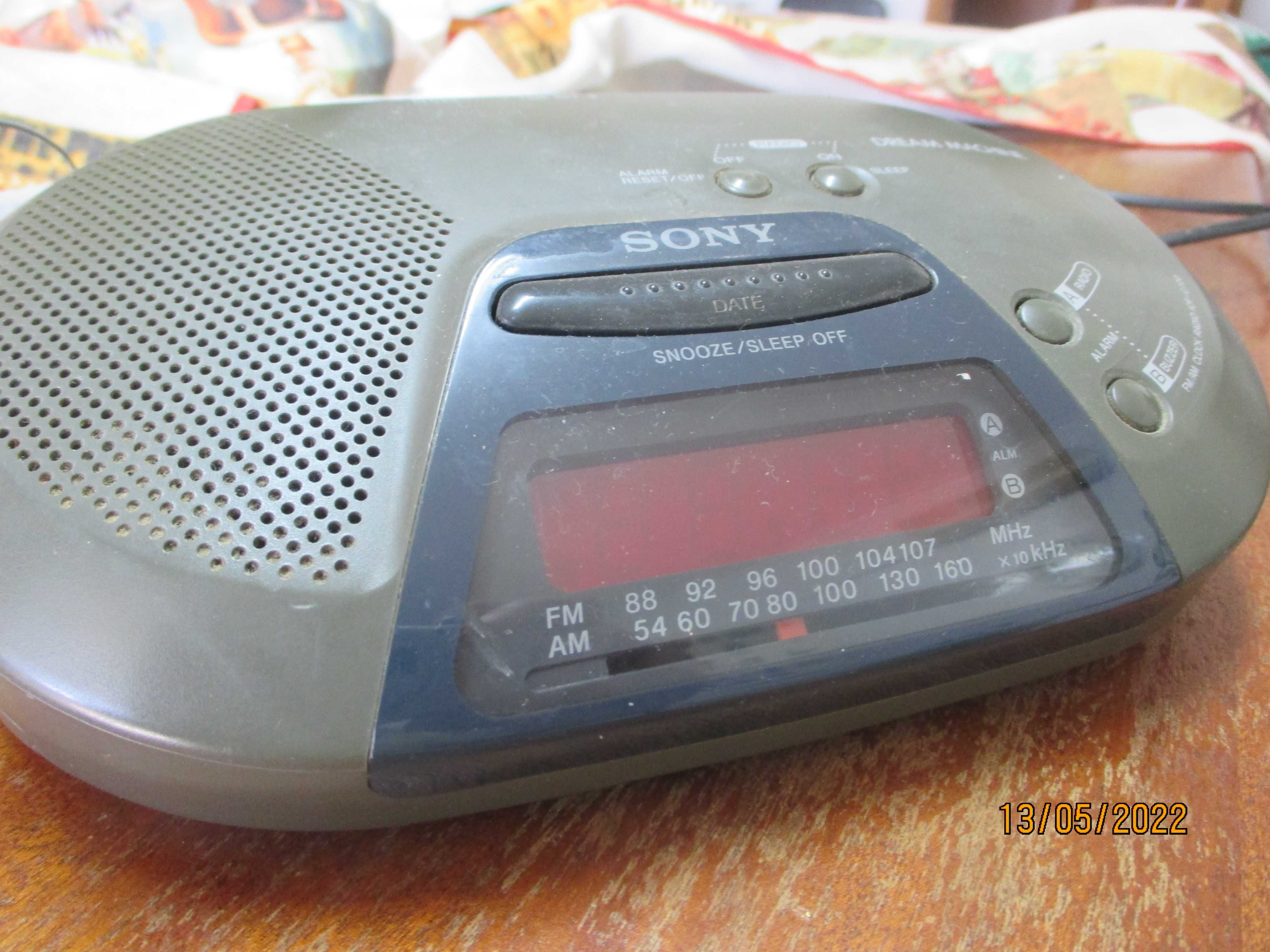 Radio despertador Sony