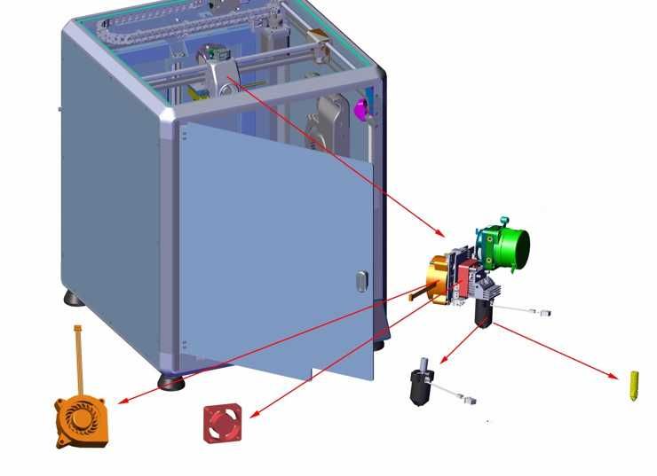 Вентилятор Creality hotend 4020, 3010 для K1, K1C, K1 SE, K1 MAX