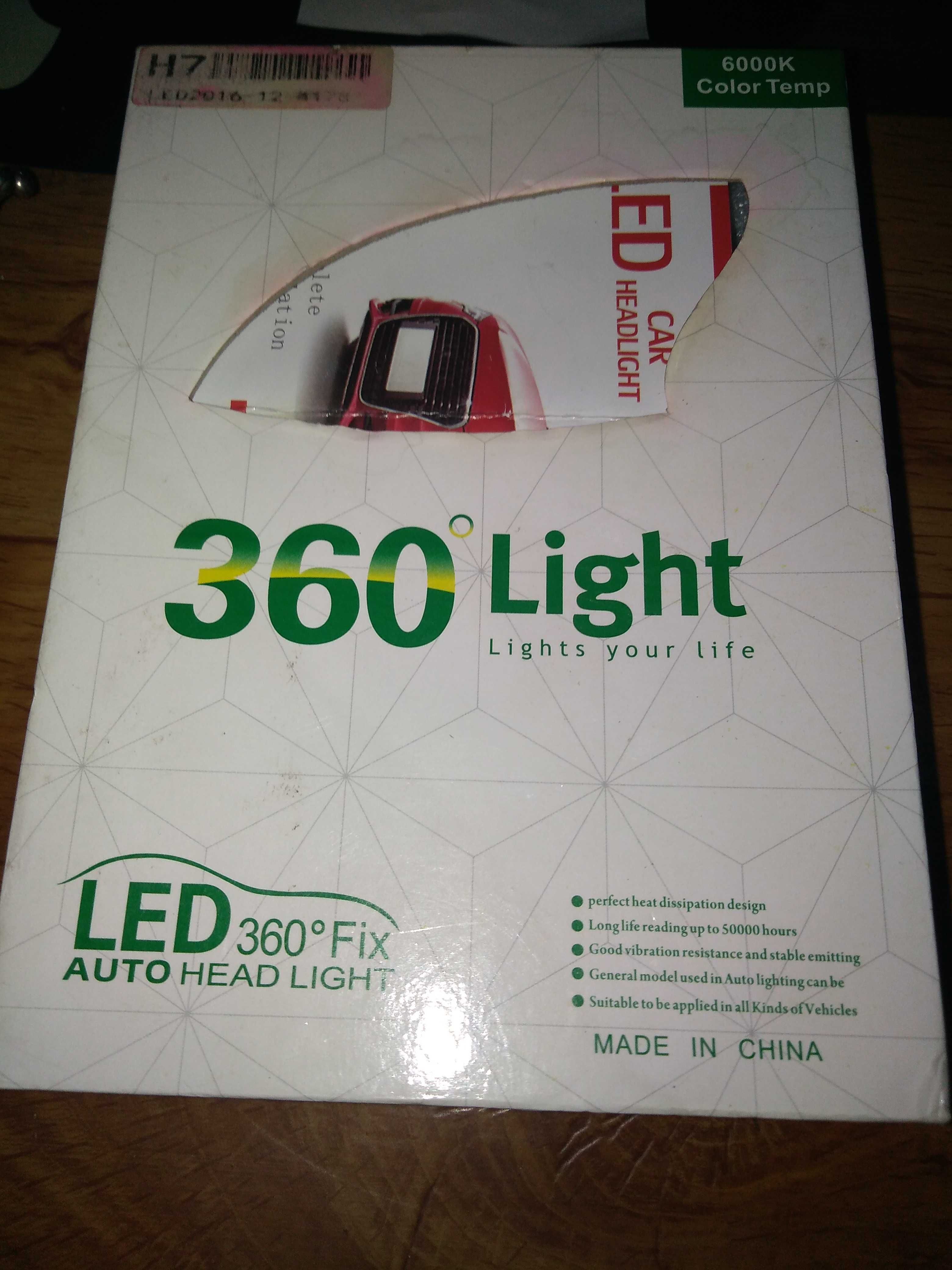 led 360 fix auto headlight 6000k