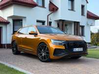 Audi Q8 Salon PL, S-line, matrix, skrętna oś, bezwypadkowy, dociągi