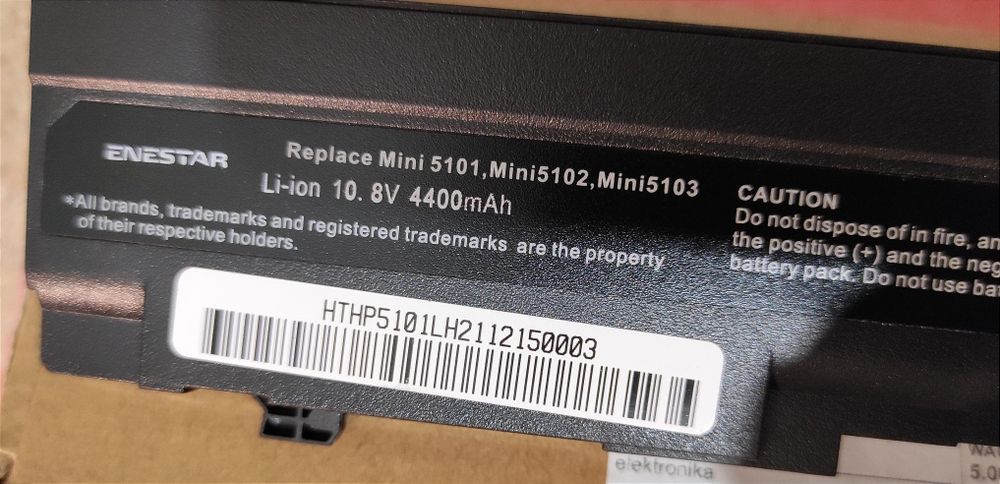 Bateria do laptopa HP 10.8 Volt. Nowa w pudełku