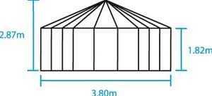 Szklarnia do ogrodu, Oranżeria, szkło hartowane 9,9m2