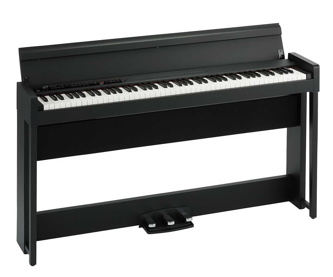 KORG C1 Air Czrne Pianino zamykane + Ławka Słuchawki Naklejki | Zestaw