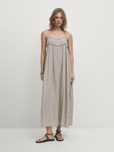 Льняное платье Massimo Dutti