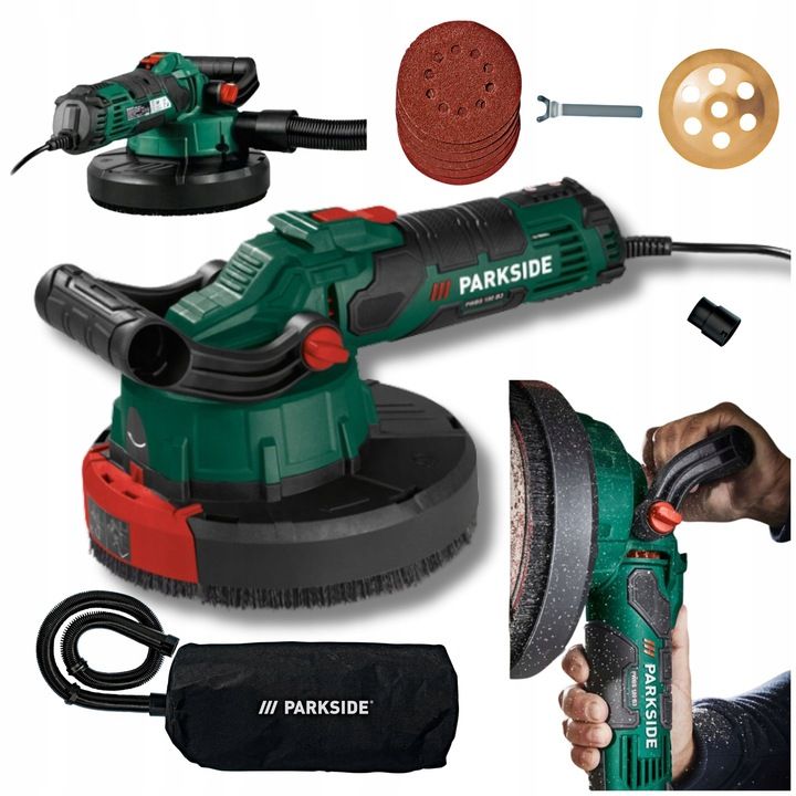 Parkside Pwbs 180 A1 Szlifierka Do Ścian Podług Uniwersalna Zestaw 105