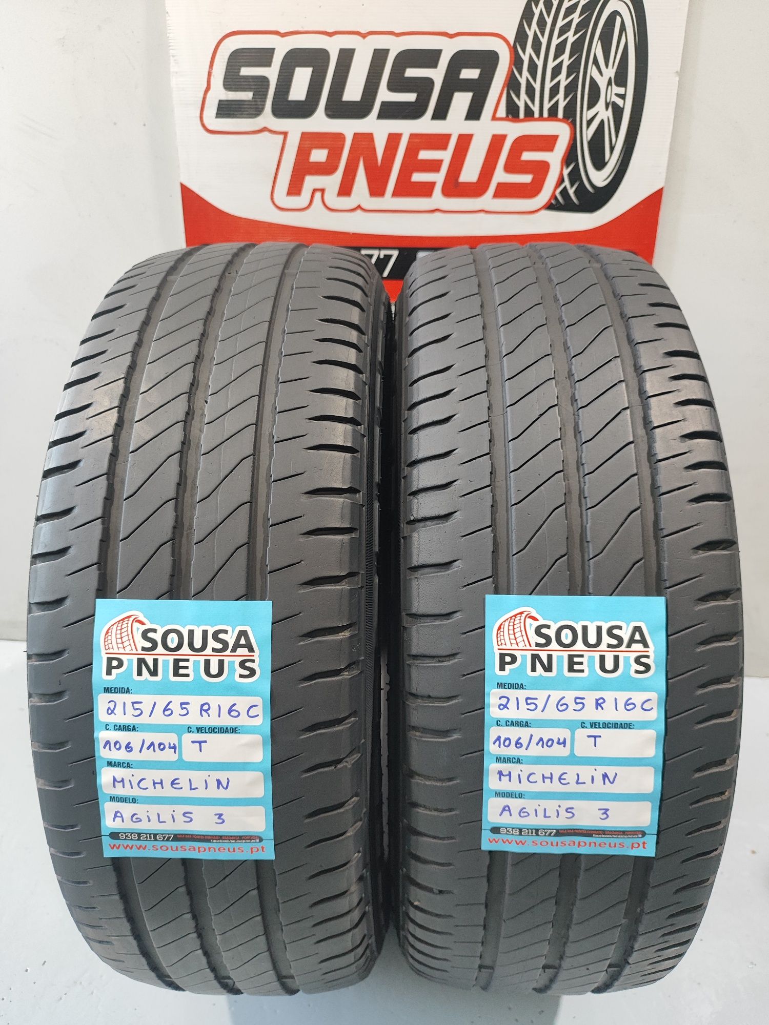 2 pneus semi novos 215-65R16C MICHELIN - Oferta dos Portes