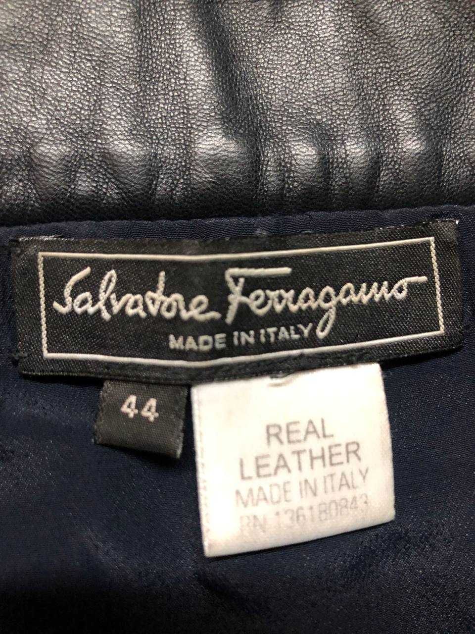 Оригинальная кожаная юбка Salvatore Ferragamo — с бирками!
