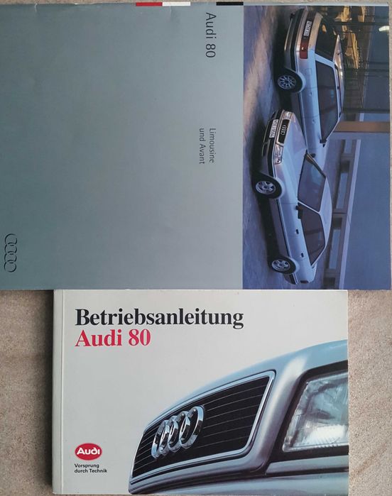 Audi 80 fabryczna instrukcja obsługi i katalog po niemiecku
