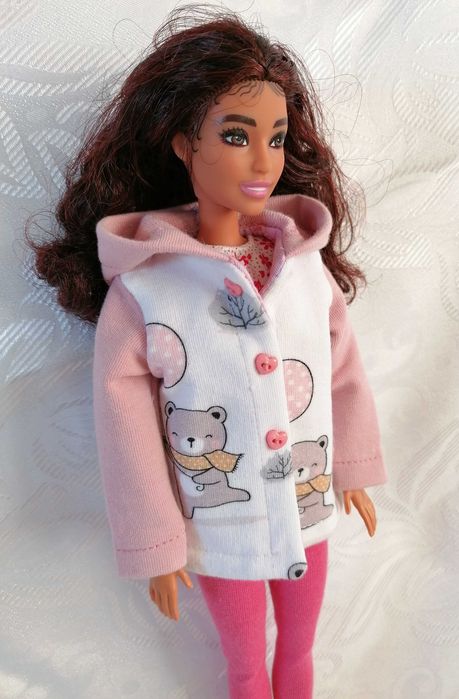 Ubranka dla lalki Barbie NOWE zestaw kurtka, top, legginsy