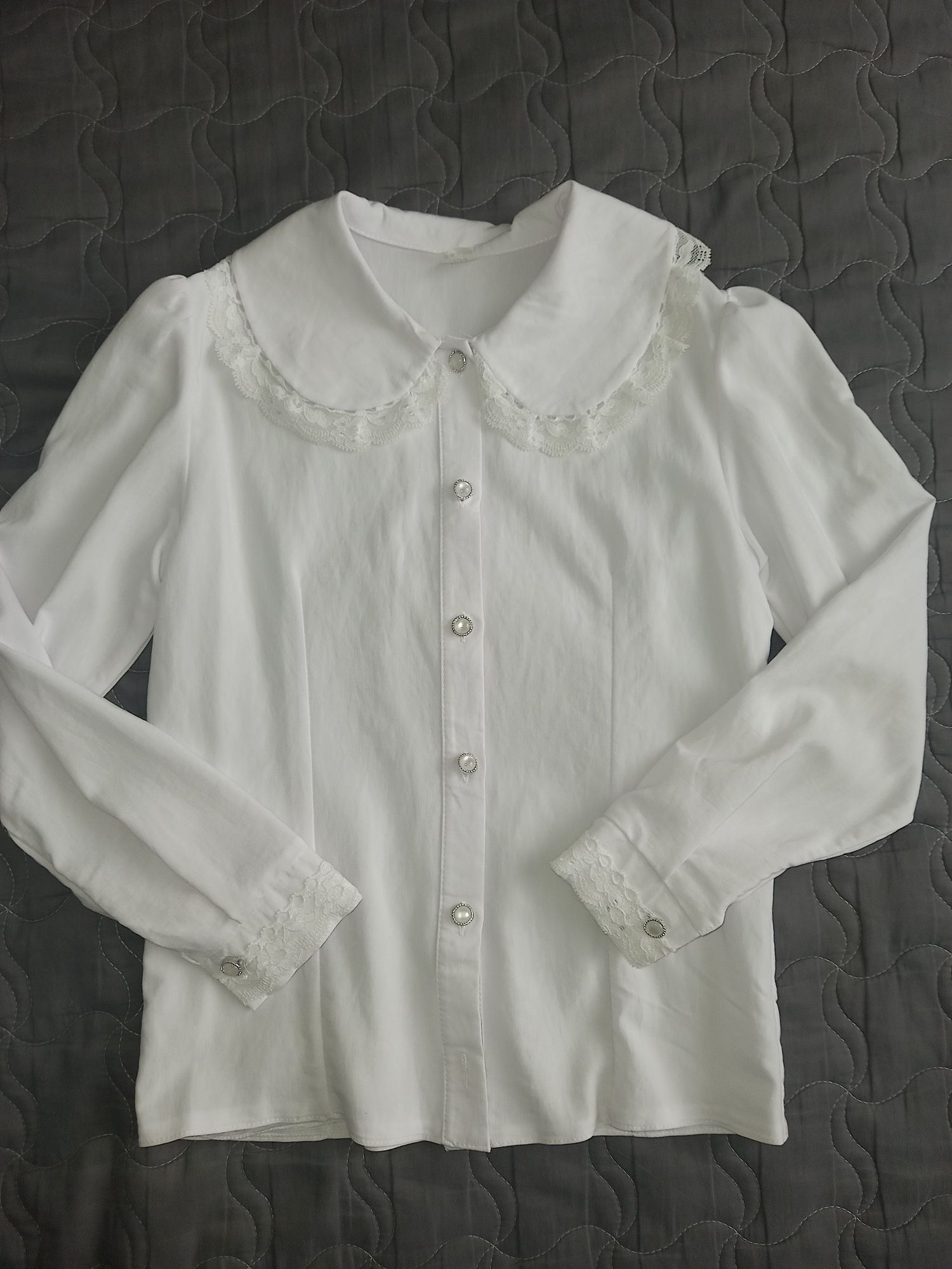 Нарядна блузочка, шкільна блузка, біла блуза, сорочка, рубашка белая