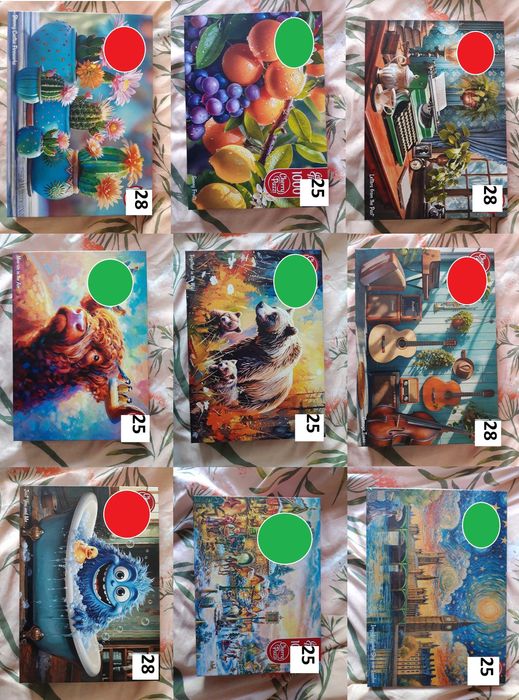 Puzzle- 500-wymiana- zamiana- 1000- 300- różne wzory- 100 sztuk