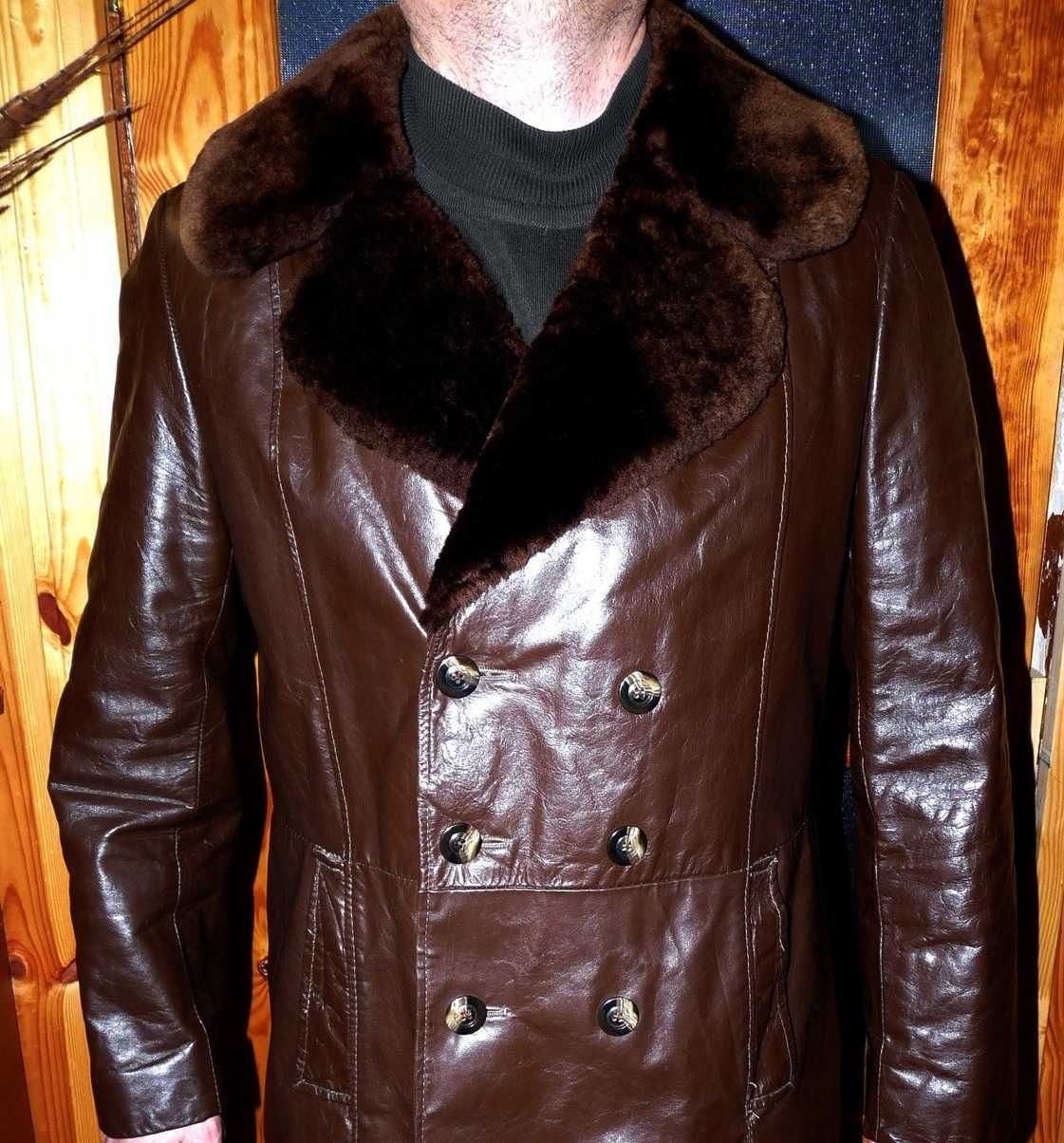 Зимняя куртка натуральная кожа
