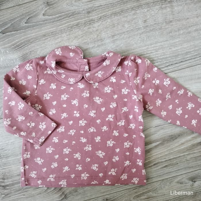 Bluzeczka niemowlęca dla dziewczynki w kwiaty