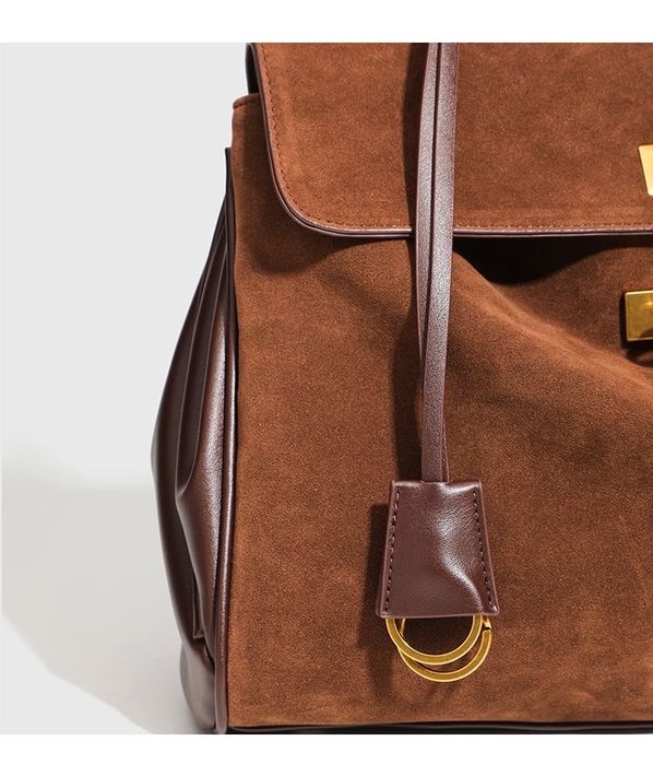 Натуральна замшева сумка Rodeo в трендовому шоколадному кольорі