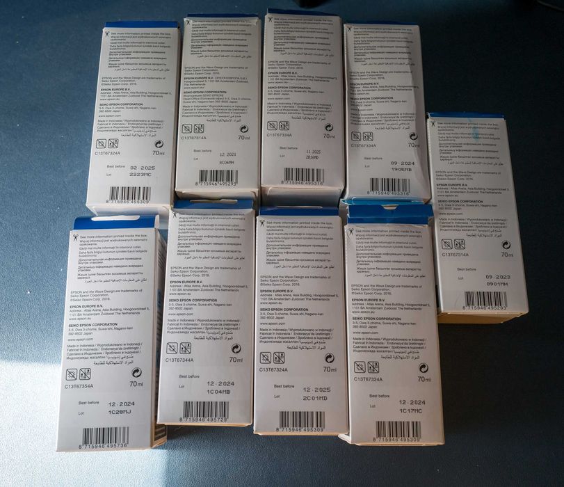 Oryginale tusze do drukarek Epson L800/L805/L810/L850/L1800