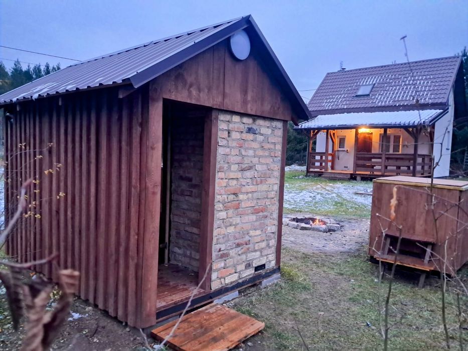 Sauna 3x2 z przedsionkiem piec 18kw na drewno
